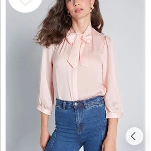 ModCloth HBIC Blouse XL light pink NWT